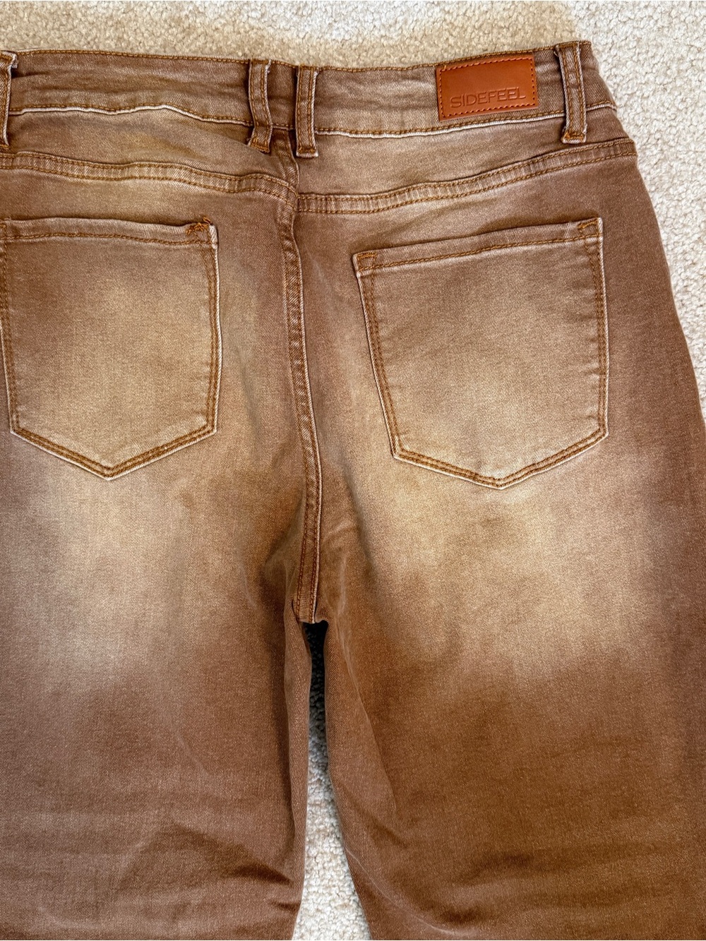 Straight Leg Women’s Jeans in Brown - Picture 4 of 6